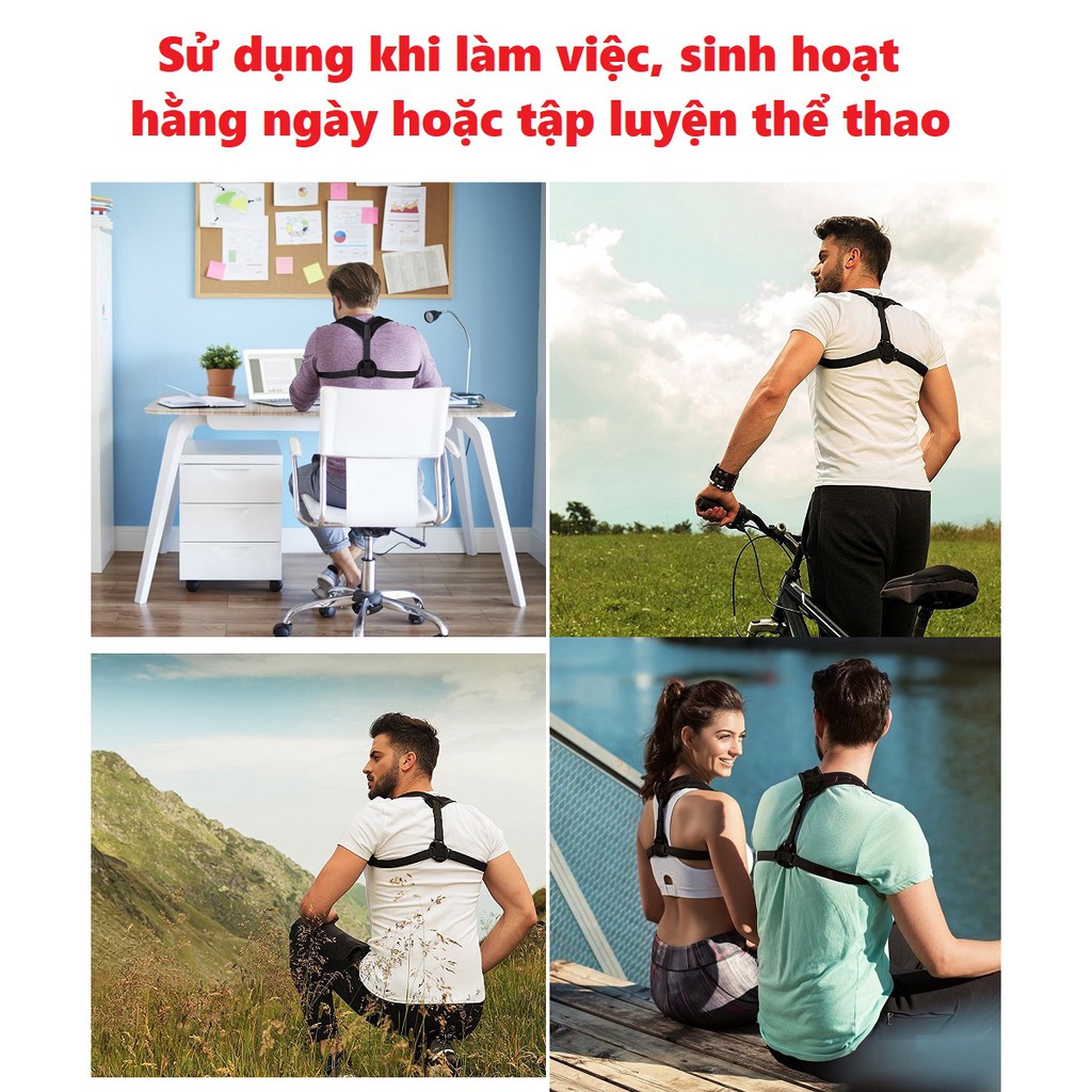 Dây đeo chống gù lưng - Đai chống gù lưng cho nhười lớn và trẻ nhỏ từ 30-70 kg