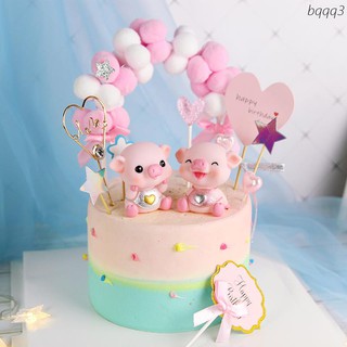 Dễ Thương Mô Hình Chú Heo Hồng Trang Trí Bánh Kem Xinh Xắn