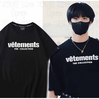 Áo thun phông đen trắng in hình VÊTEMENTS cheap moment LƯU DIỆU VĂN TNT thời trang idol thần tượng hoa ngữ