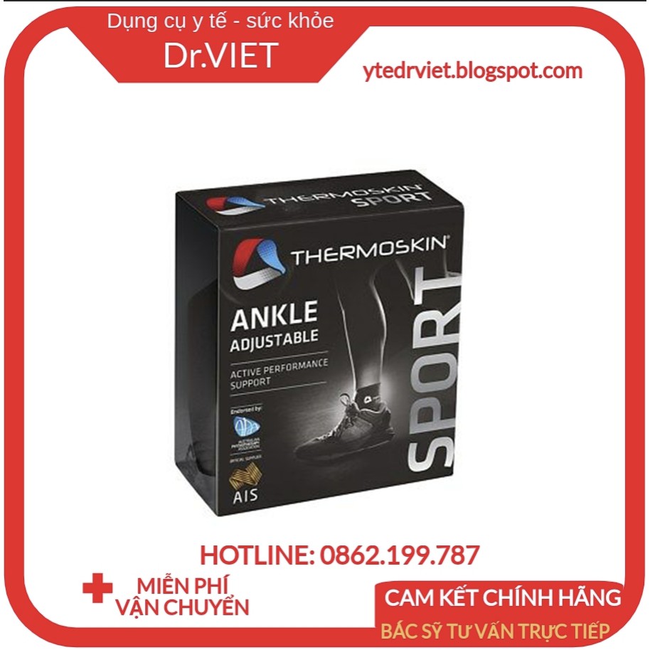 Băng nẹp mắt cá chân thể thao (Sport) Thermoskin chính hãng-Thermoskin Ankle Adjustable nhập khẩu từ Úc