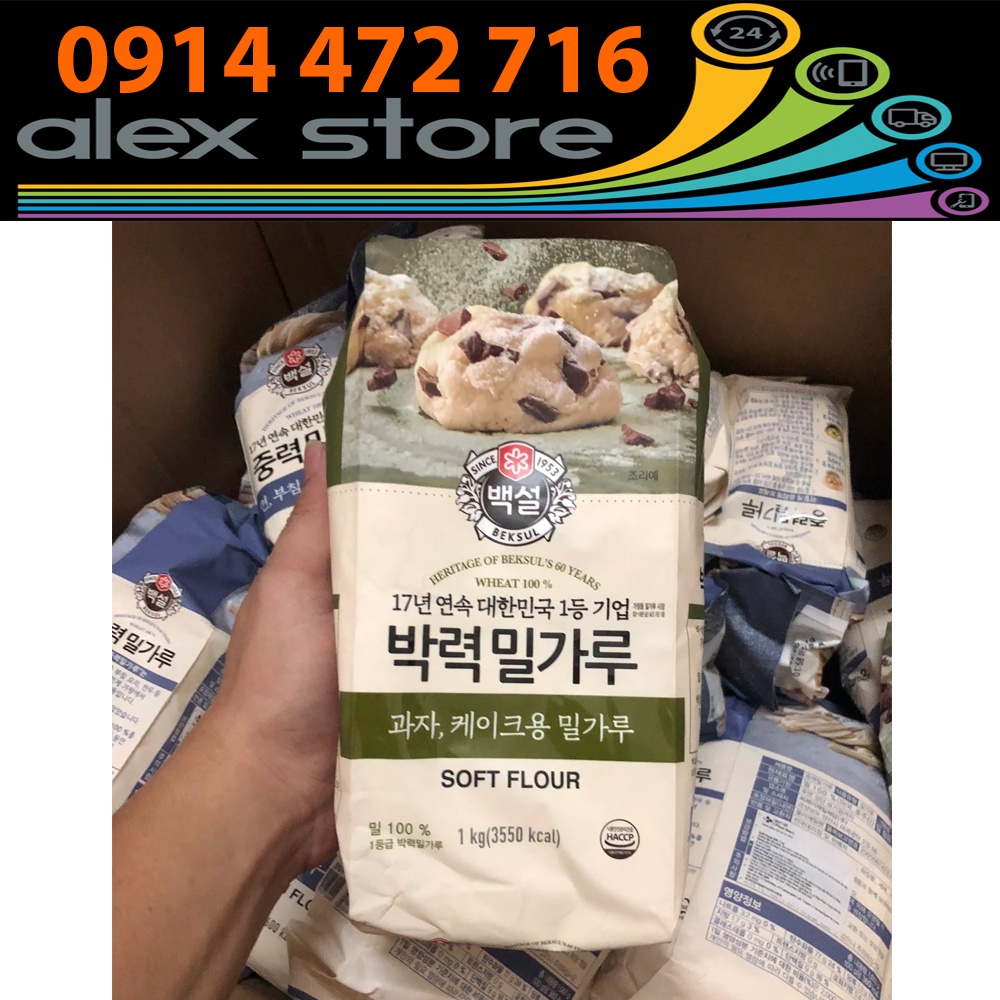 Gói 1kg Bột Mì Làm Bánh Bông Lan, Bánh Nướng Beksul Hàn Quốc - Bột Mì Số 8