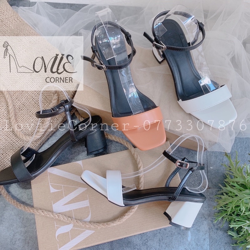 SANDAL CAO GÓT 5CM LOVIIECORNER - SANDAL NỮ 5 PHÂN QUAI MẢNH GÓT VUÔNG - GIÀY CAO GÓT ĐẾ VUÔNG 5CM NỮ G201215