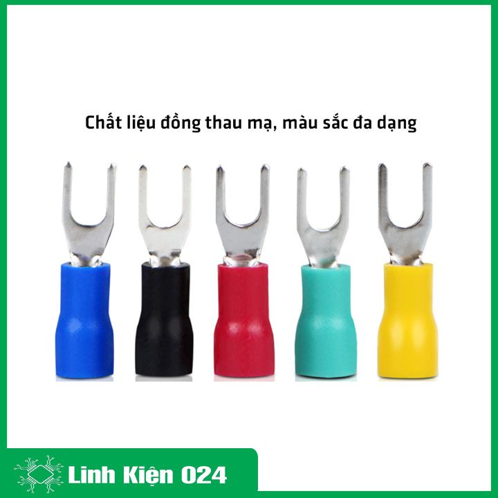Gói 100 chiếc đầu cốt chữ Y cos chẻ bọc nhựa SV1.25-3