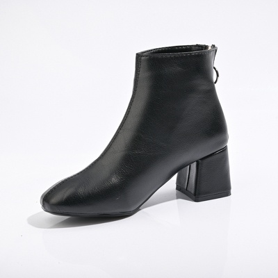 B110 Boot da lì mũi vuông khóa sau gót vuông 5p | BigBuy360 - bigbuy360.vn