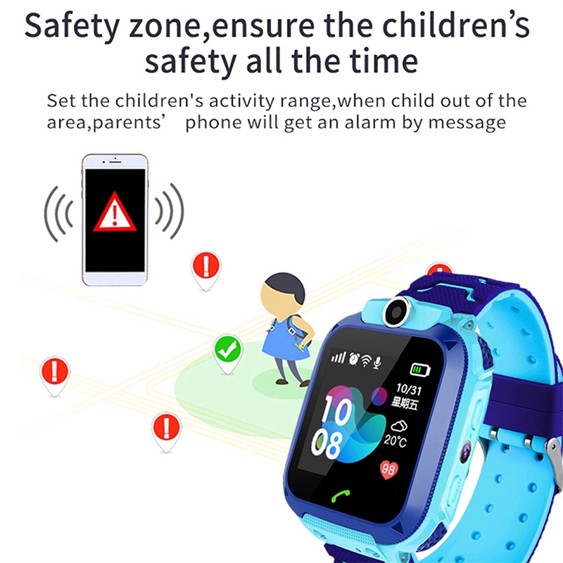 Q12 Children Smart Phone Watch 1.44 Inch Student Smart Watch Dial Call Voice Chat ☺PT