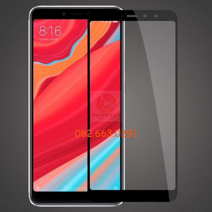 Kính cường lực Xiaomi Redmi S2 full màn hình, full keo, siêu chuẩn