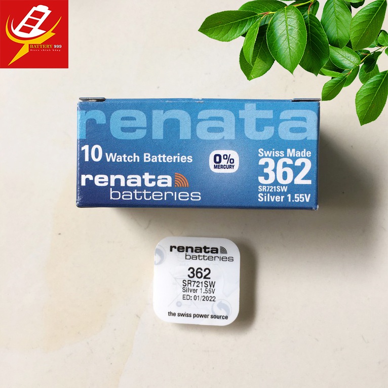 Vỉ 1 Viên Pin Đồng Hồ Renata SR721SW/ 362