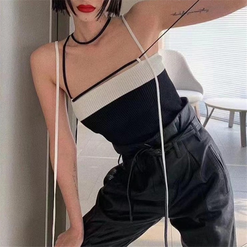 Áo Hai Dây Phối Màu Thời Trang Nữ Tính