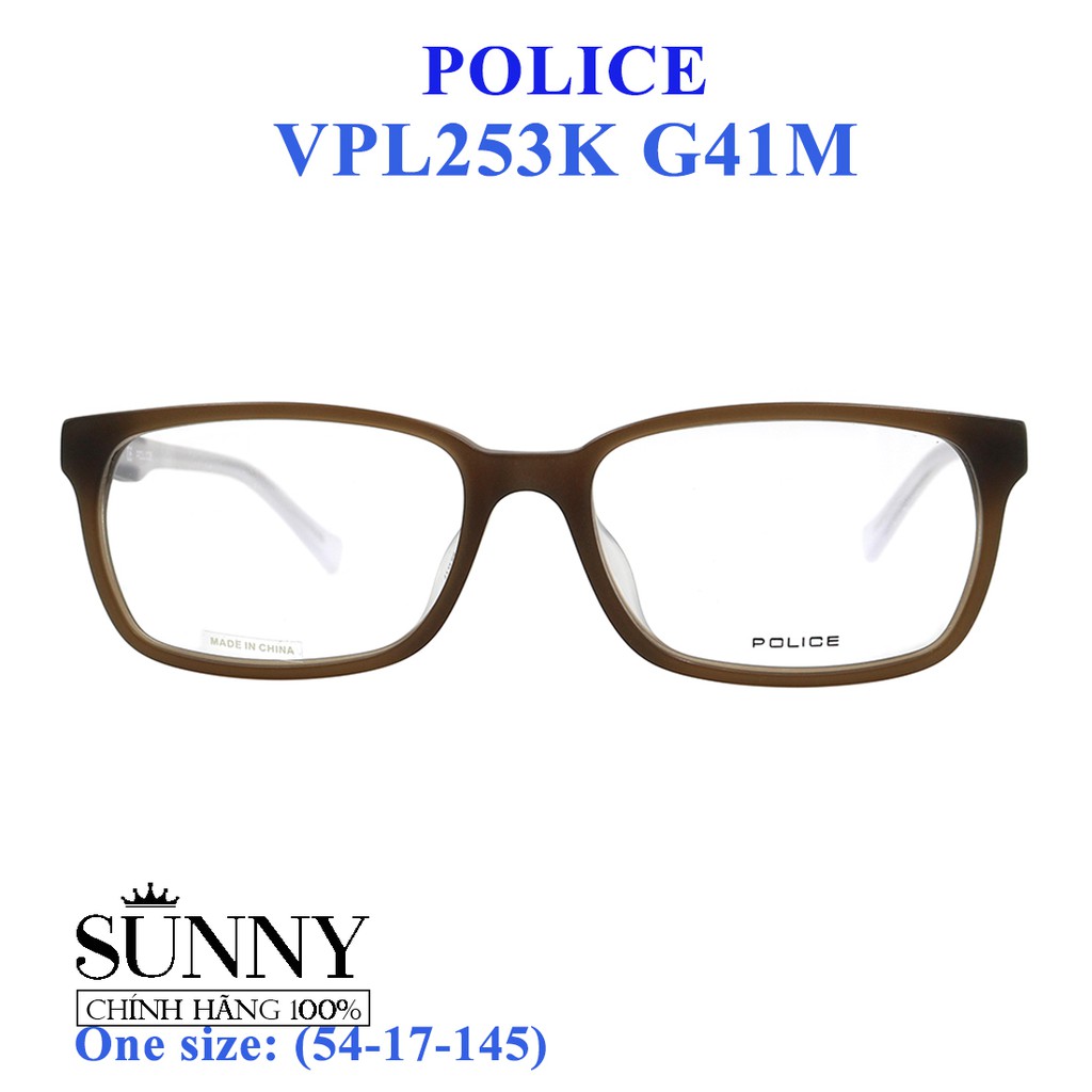 Gọng kính thời trang chính hãng Police VPL253K , thiết kế dễ đeo bảo vệ mắt