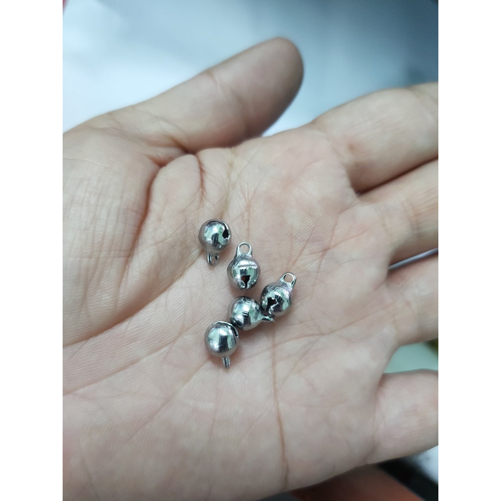 Gói 10 chuông tròn đủ màu size 6-10mm làm trang sức, trang trí (P160-34)