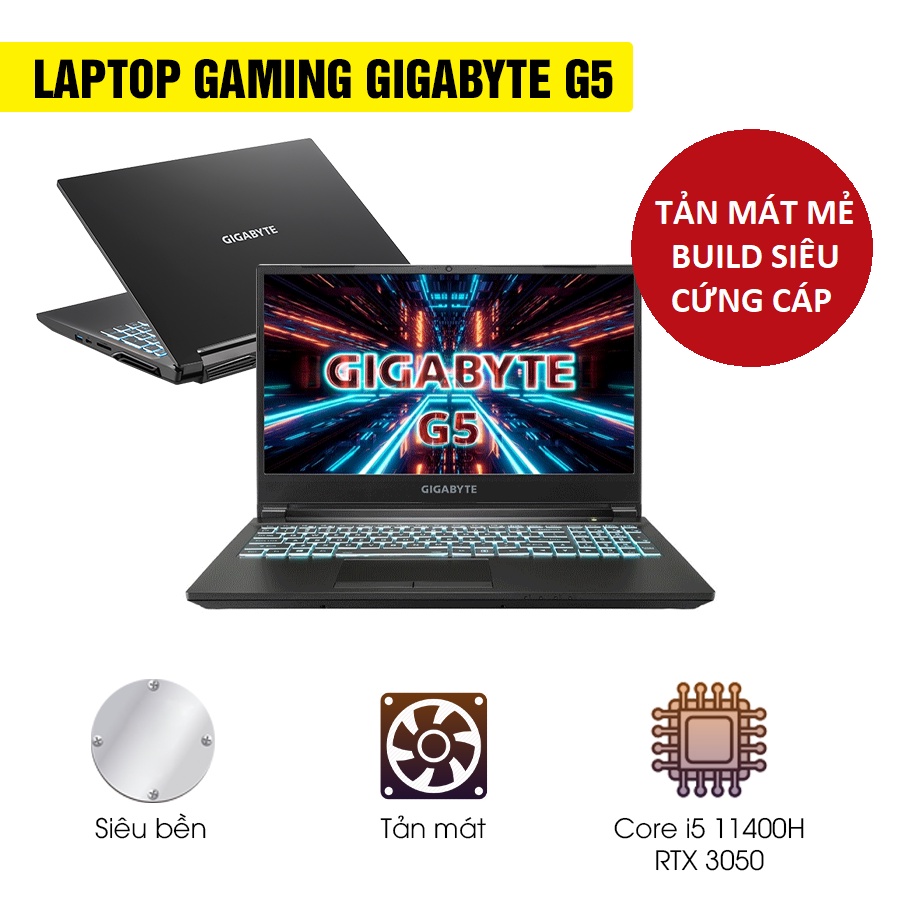 [Mới 100 Full Box] Laptop Gaming GIGABYTE G5 GD 100 sRGB (51S1123SO
