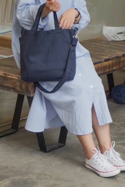 Túi vải đi học đeo chéo và xách tay chất liệu canvas unisex cho nam và nữ - May's totebag 2in1 trơn