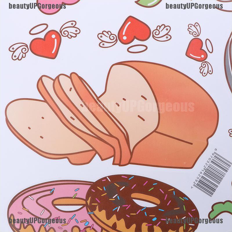 Miếng dán tường bằng Vinyl tự dính họa tiết thức ăn có thể tháo gỡ trang trí nhà bếp