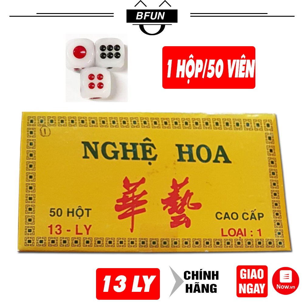 (1 Hộp) Xí Ngầu Nghệ Hoa 13Ly Loại 1 - Xí Ngầu Cao Cấp Đẹp Rẻ - Đồ Chơi Trẻ Em BFUN