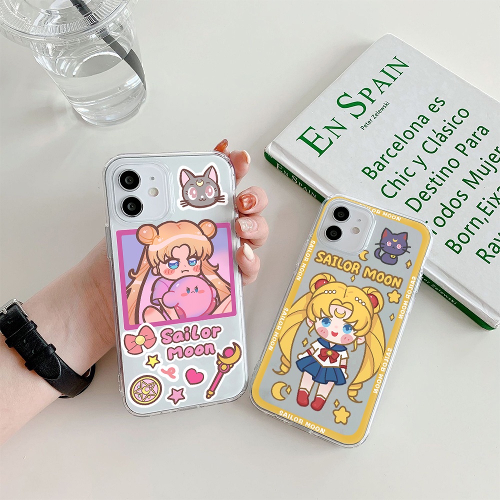 Sailor Moon Ốp Điện Thoại Hình Thủy Thủ Mặt Trăng Cho iPhone 11 12 13 pro max XS X XR XSMax 7 8 6 6s plus 5 4 SE 2020