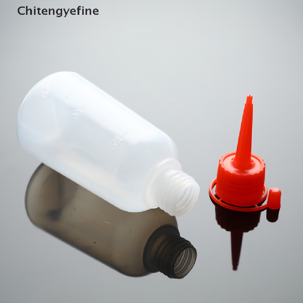 CTYE 100ml Plastic Clear Tip Applicator Bottle Plastic Squeeze Bottle With Tip Cap FINE