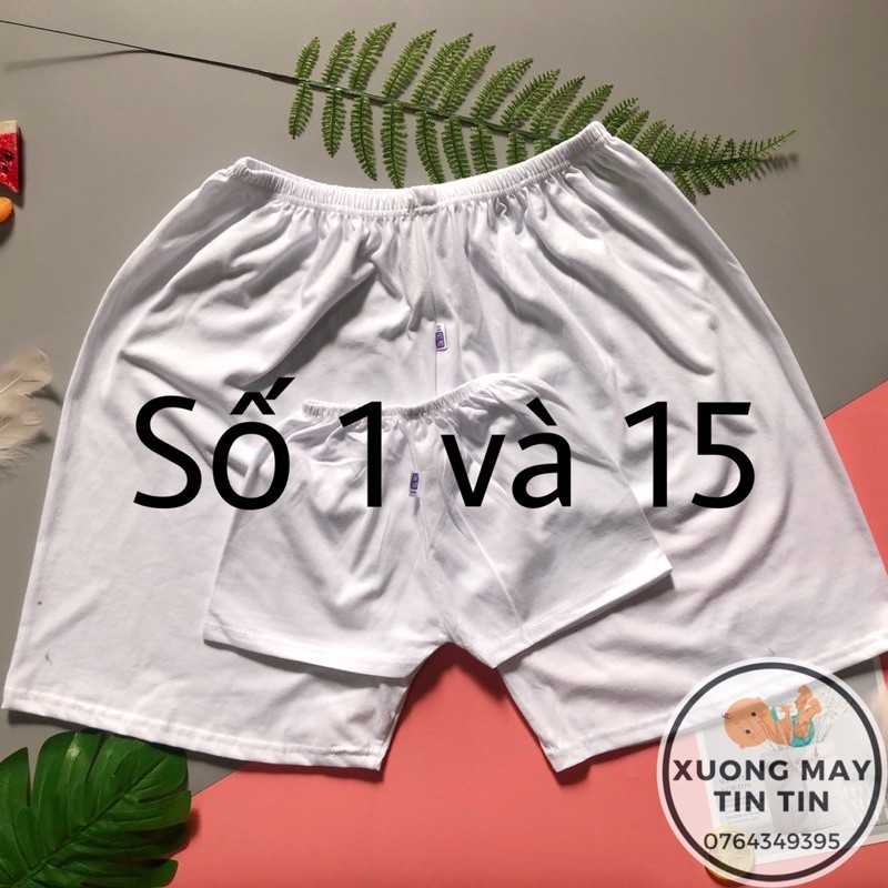 Quần đùi trẻ em cotton 100% dáng suông số 1-8