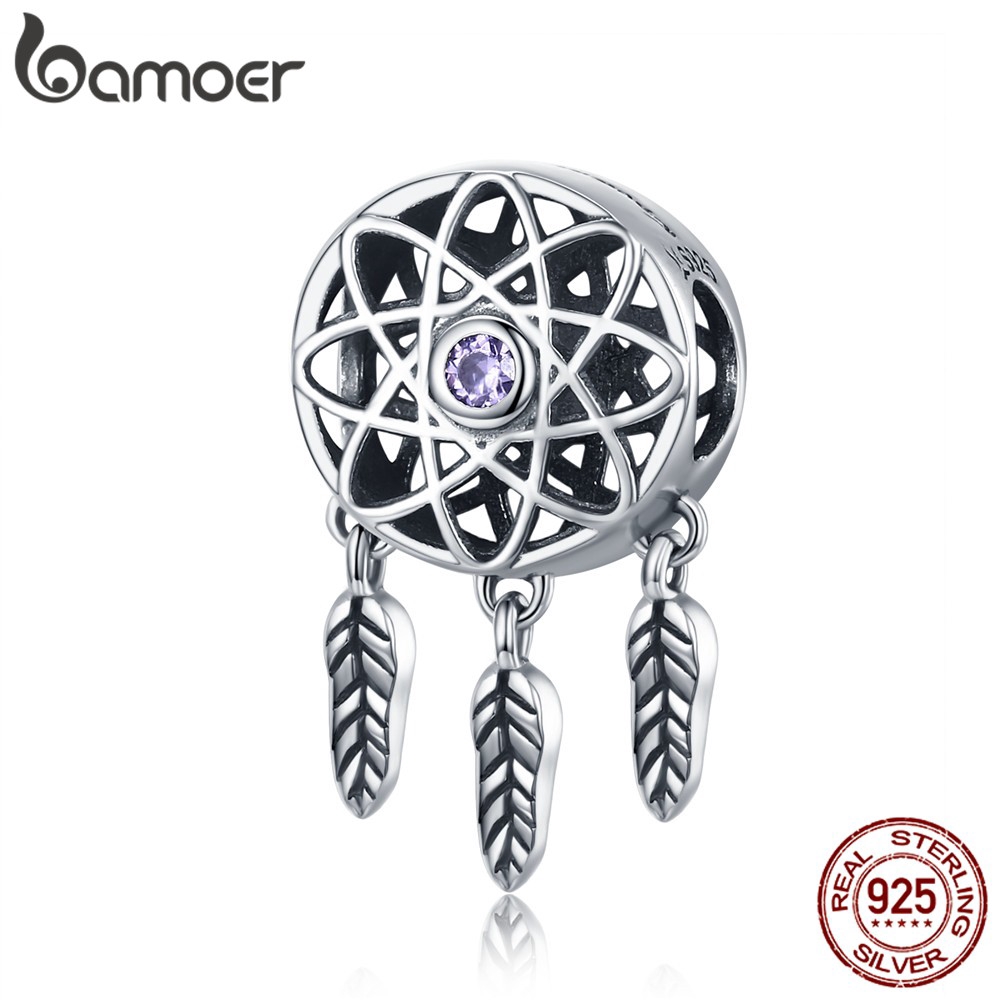 Hạt trang sức Bamoer hình Dreamcatcher SCC330 dùng làm trang sức phong cách cổ điển