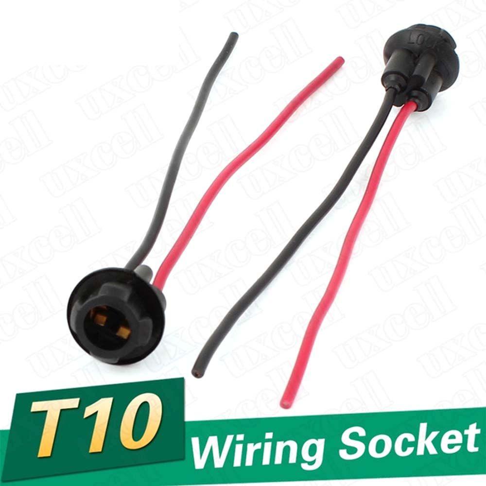 Đuôi Đèn LED T10 W5W Có Dây Điện Bằng Cao Su Giá Đỡ