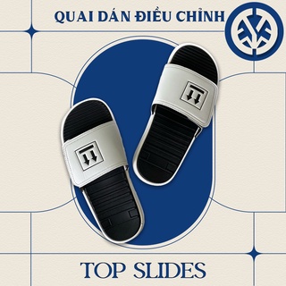 Dép Quai Ngang Đen/Trắng - Top Slides