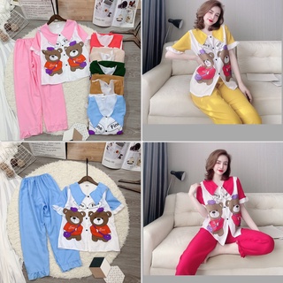 Đồ bộ ngủ Pyjama lụa hình xinh