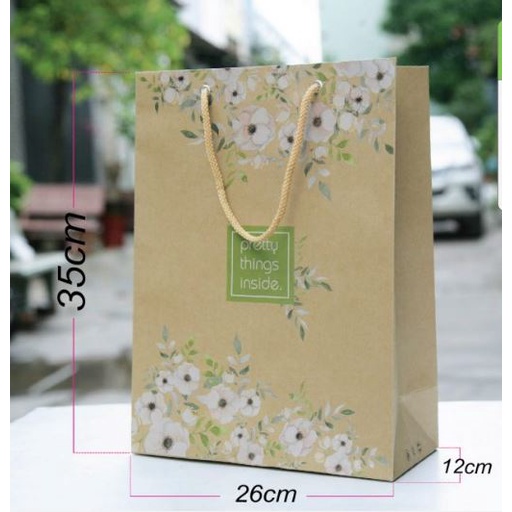 Túi giấy đựng quần áo quà tặng size 35x26x12 cm mẫu 22