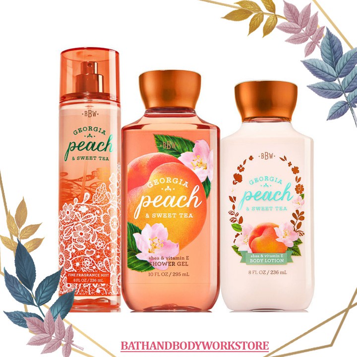 Dưỡng thể Bath &amp; Body Works 236ml - Georgia Peach &amp; Sweet Tea (Mỹ)