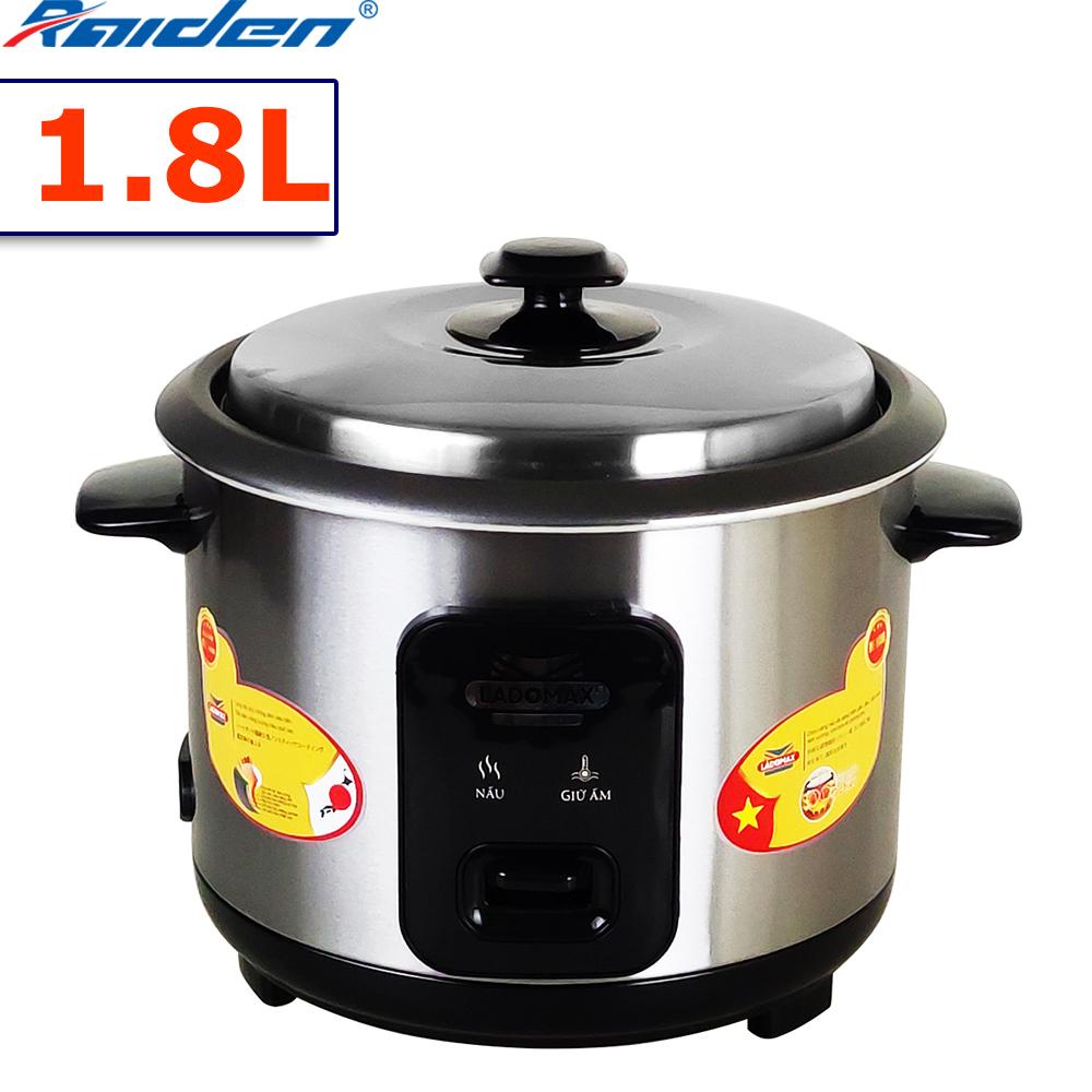 Nồi cơm điện nắp rời 1.8L Ladomax HA-7118 lòng nhôm chống dính, dùng cho 4 - 6 người ăn