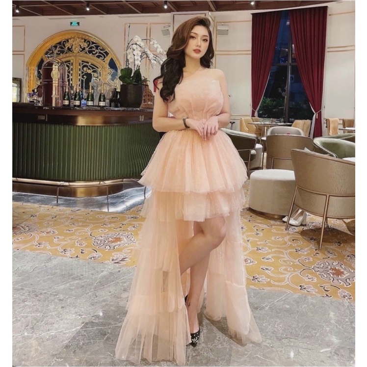 MS1210V ĐẦM XOÈ TẦNG ĐUÔI TÔM KẾT CƯỜM full size S/M/L/XL ( ẢNH VÀ VIDEO DO CHỦ SHOP CHỤP 1000%)