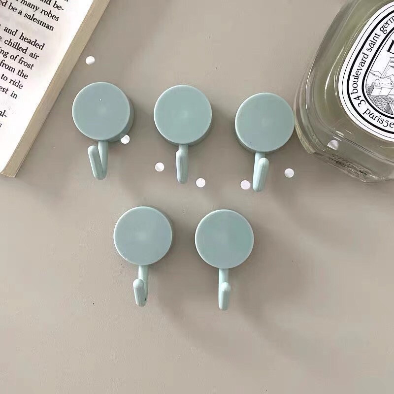 Móc Treo Đồ Hình Tròn Dán Tường Đa Năng Gắn Trang Trí Decor Nhà Cửa Nhiều Màu Sắc.