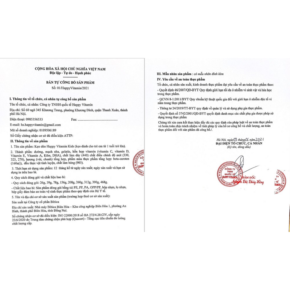 Kẹo dẻo bổ sung dưỡng chất Happy Vitamin Kids Plus+ Tăng đề kháng, nâng cao hệ miễn dịch cho trẻ