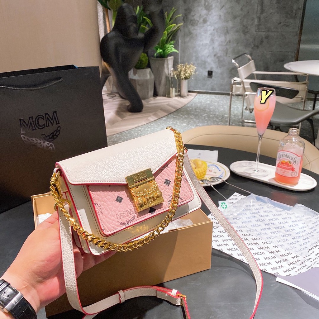 MCM Túi Đeo Chéo Phong Cách Vintage Hàn Quốc Thời Trang Cho Nữ