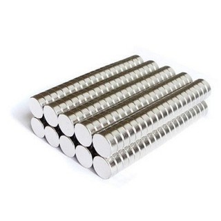 Nam châm viên trắng 12x3 mm , nam châm đất hiếm lực từ mạnh
