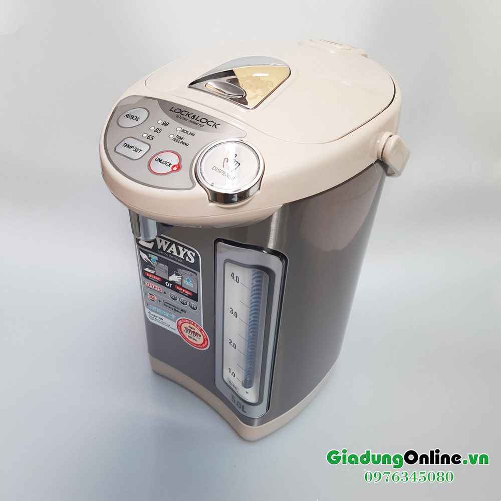 Bình Thủy Điện Lock&Lock EJK582BEG  5L- Hàng Chính Hãng