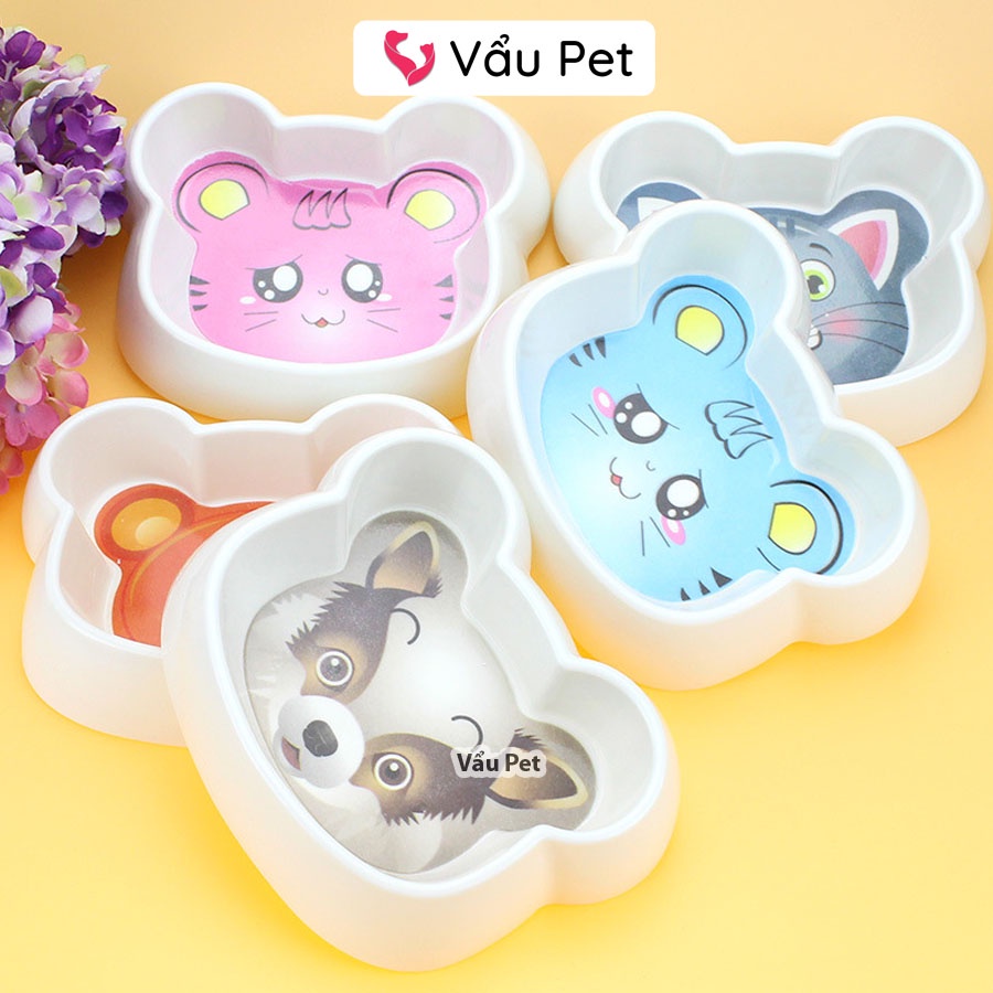 Bát ăn chó mèo - Bát Phíp hình gấu cho chó mèo thú cưng Vẩu Pet Shop