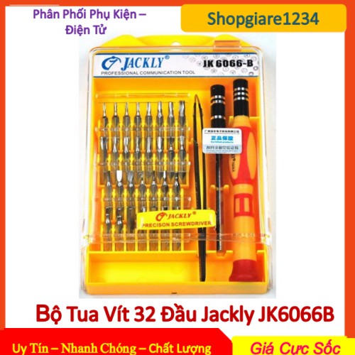 Bộ Tua Vít Đa Năng 32 Đầu Jackly Jk6066B - Có Nam Châm (Hàng Chính Hãng)