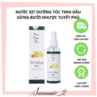 [Phiên bản mới] Xịt tóc tinh dầu Gừng Bưởi Nhược Tuyết Phù dưỡng tóc, ngăn rụng, kích mọc tóc hiệu quả 100ml
