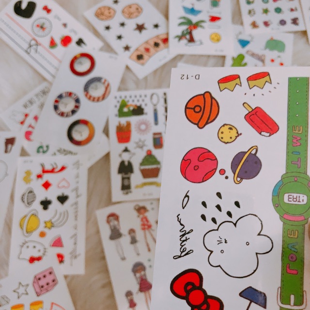 Hình xăm dán nguyên set 30 tấm 50k tattoo