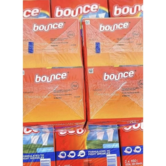 Giấy thơm quần áo BOUNCE Iron Less 160 tờ Mỹ