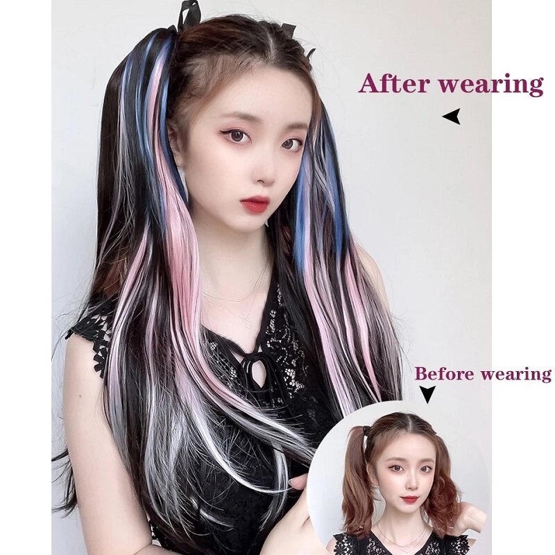 Tóc Giả Đuôi Ngựa Dài 22 Inch Nhiều Màu Thời Trang Cho Nữ