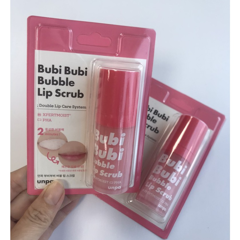 Tẩy tế bào chết sủi bọt cho môi UNPA-Bubi Bubi Bubble Lip Scrub 10ml -Có sẵn