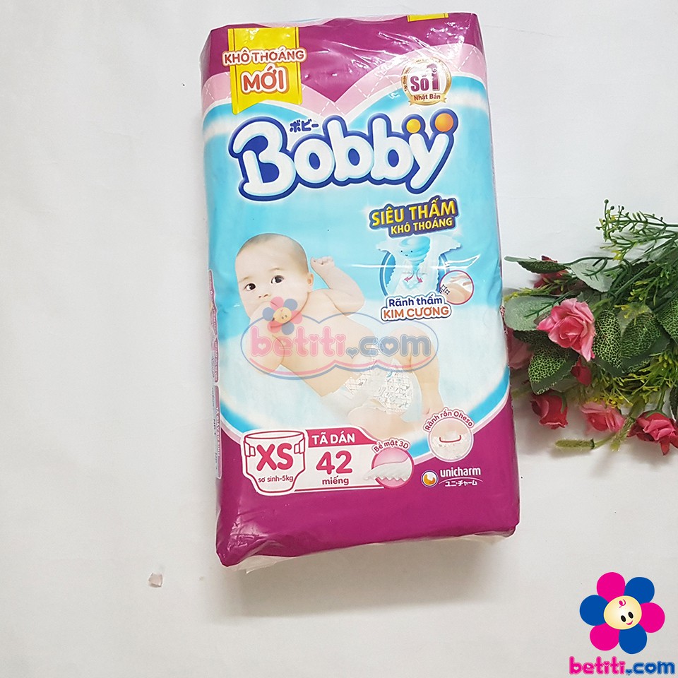 Tã dán Bobby NewBorn Size XS (42 miếng)