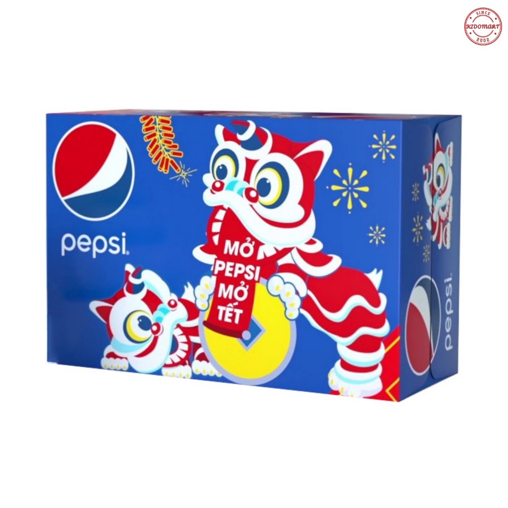 Thùng 24 Lon Nước Uống Có Gas Pepsi (320ml/Lon)