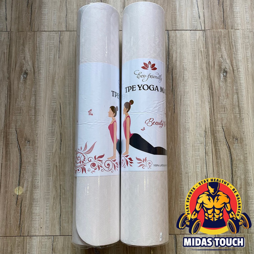 THẢM TẬP YOGA TẬP GYM TẬP THỂ DỤC TẠI NHÀ CHẤT LIỆU TPE 2 LỚP 6MM CHỐNG TRƠN