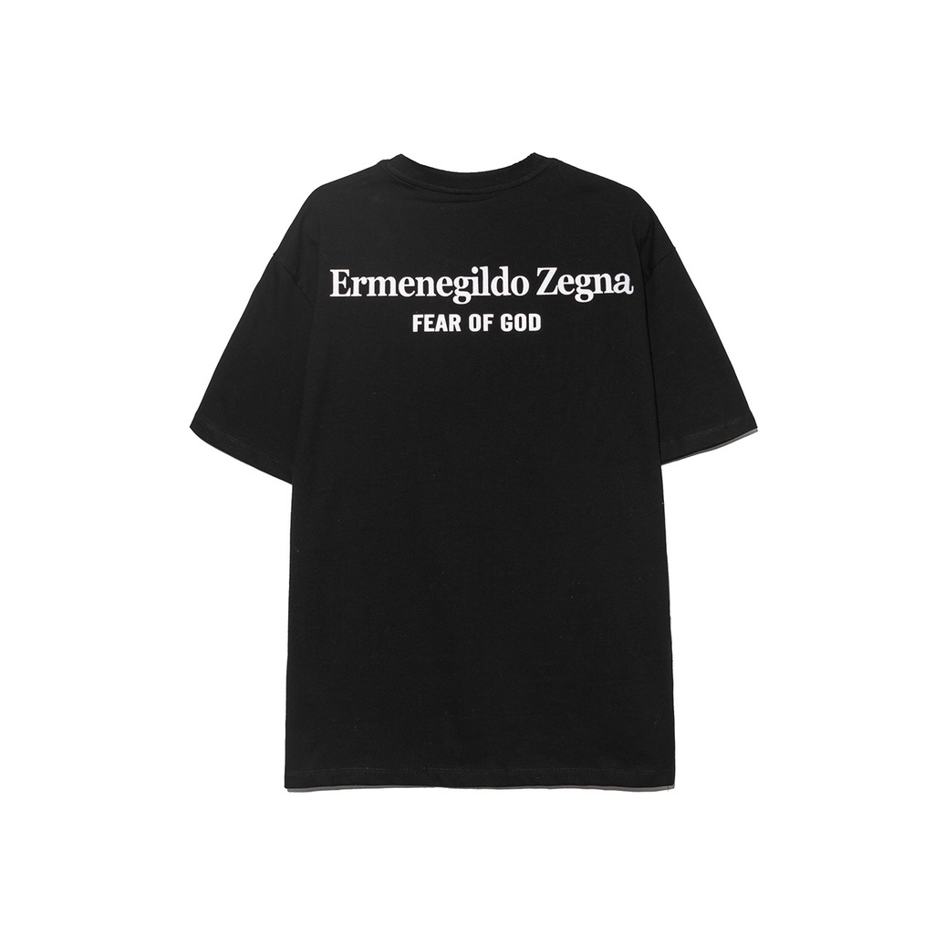 Áo Thun Nam Tay Ngắn In Chữ FEAR OF GOD Zegna Phong Cách Châu Á Cá Tính