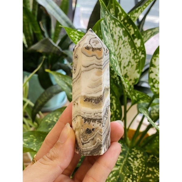 Trụ đá Dendritic Honey Calcite
