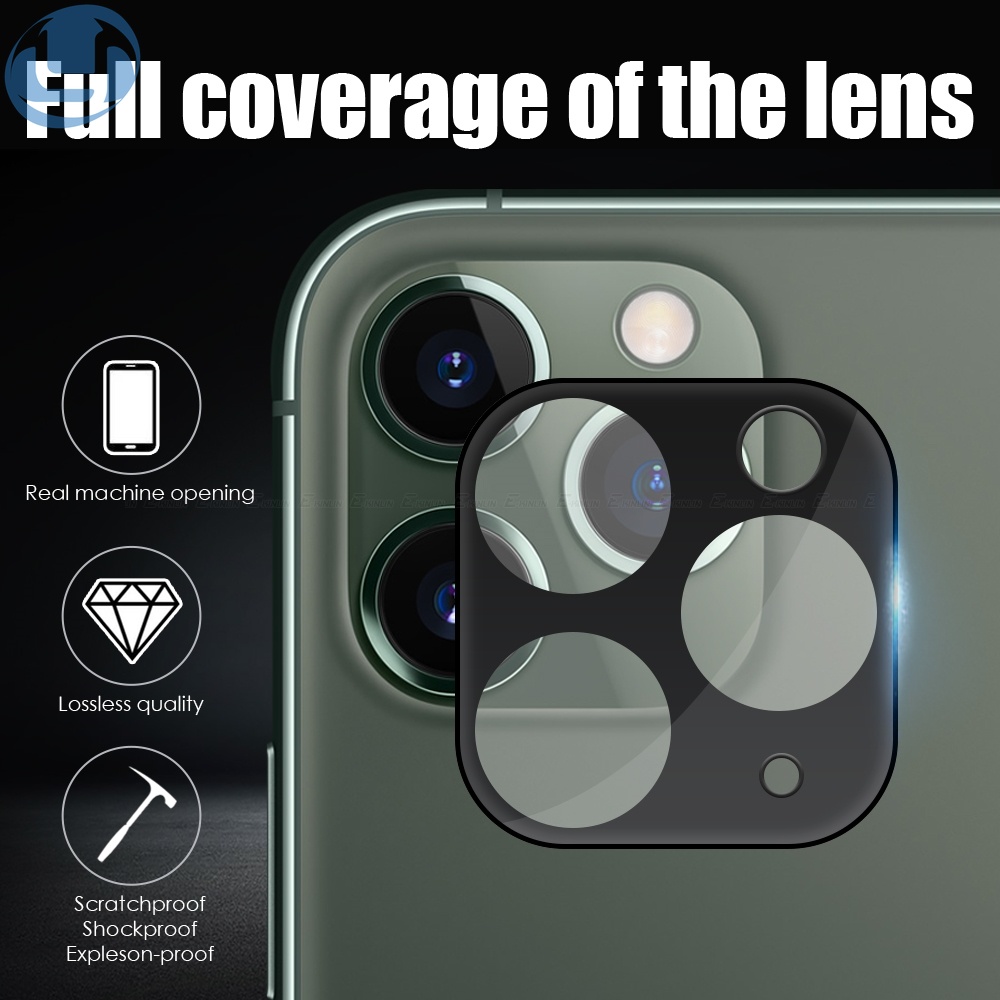 Miếng dán ống kính máy ảnh bảo vệ toàn diện 3D chất liệu cường lực cao cấp cho iPhone 12 11 Pro Max Mini