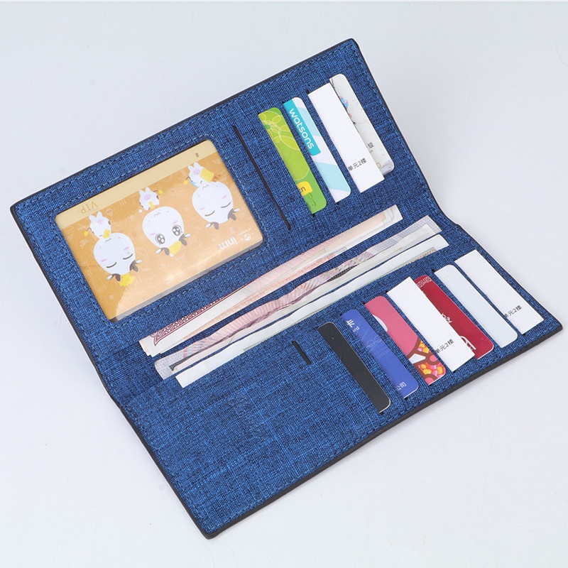 Ví dài vải canvas siêu mỏng thời trang cho nam