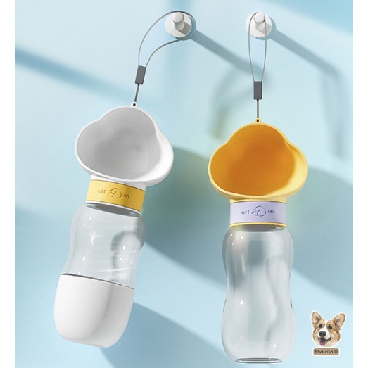 Bình Nước Đi Dạo Cho Chó Mèo Cao Cấp Nhà của Ú - Bình Nước Du Lịch Cho Thú Cưng