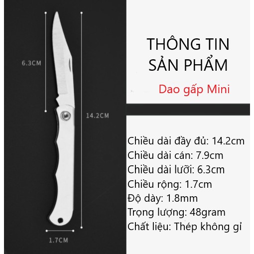 [Dao Phượt] - Dao Gấp Mini Tiện Lợi Phong Cách Sang Trọng